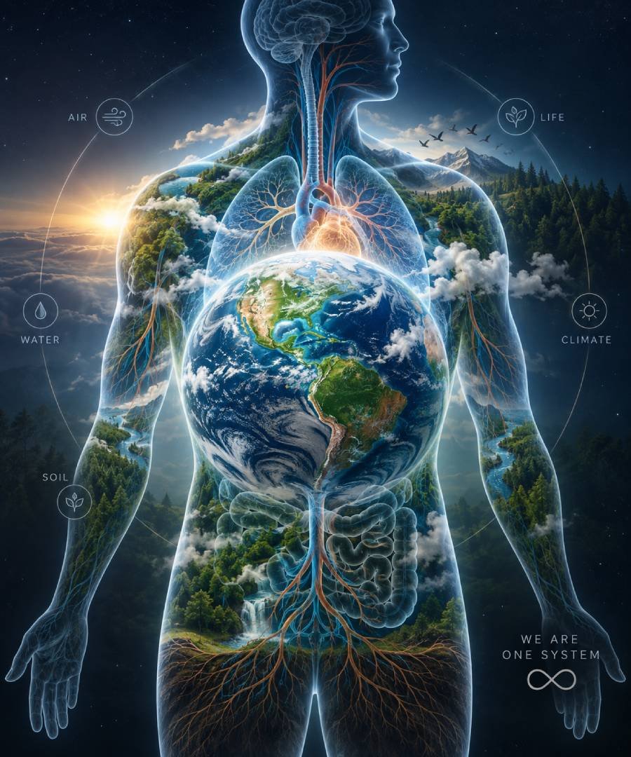 Earth and human body interdisciplinary research